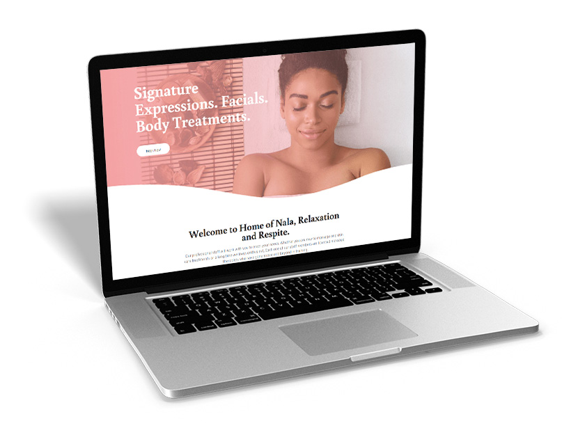 Medical spa website design template example